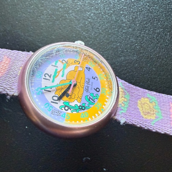 Vintage Flik Flak Swatch Lion Watch For Kids - Picture 10 of 10